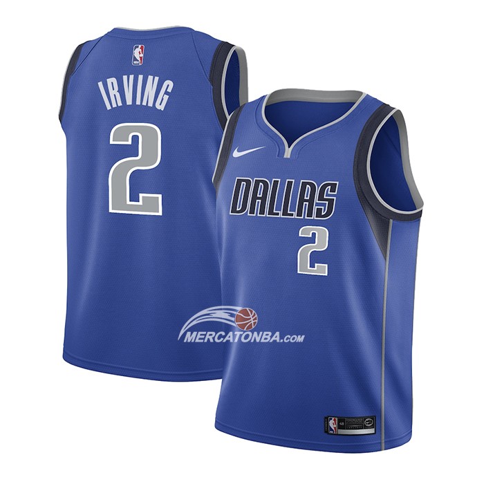 Maglia Bambino Dallas Mavericks Kyrie Irving NO 2 Icon 2022-23 Blu
